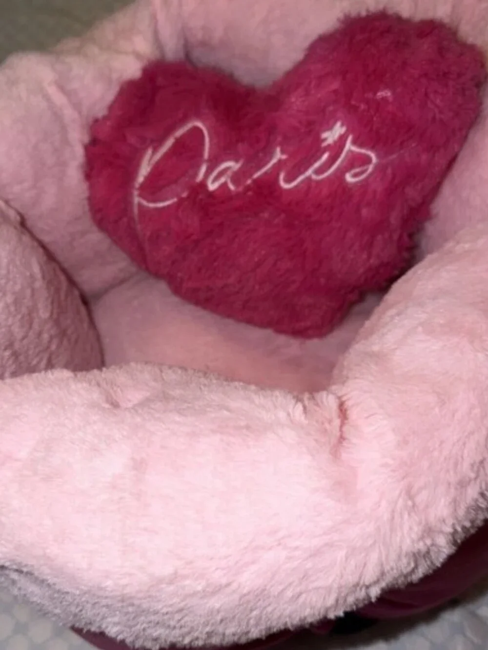 PARIS HILTON Plush Heart Pet Bed